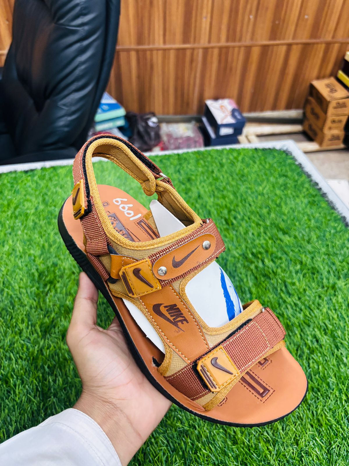 Kids Tan Comfort Sandals